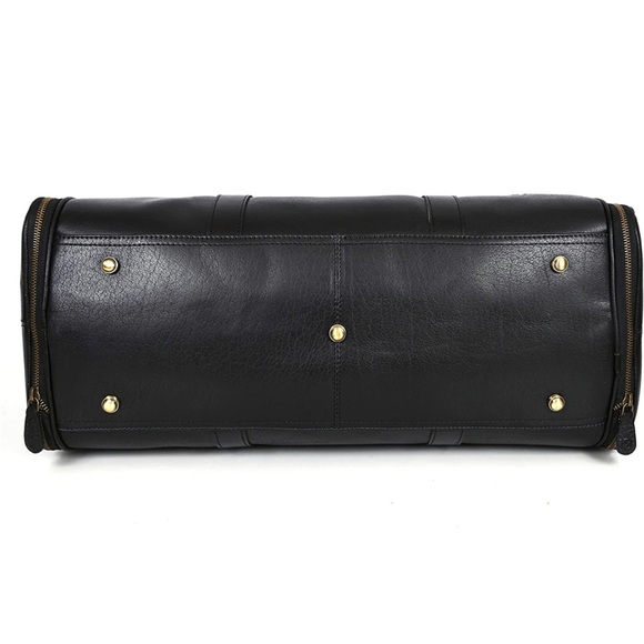 BRAND NEW EXTENDABLE REAL BUFFALO LEATHER DUFFLE TRAVEL OVERNIGHT BAG NWT - Picture 5 of 7